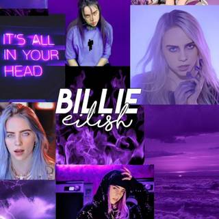 Billie Eilish purple wallpaper