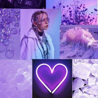 Billie Eilish purple wallpaper