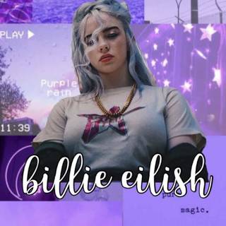 Billie Eilish purple wallpaper