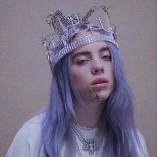 Billie Eilish purple wallpaper