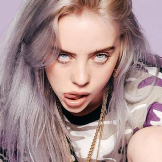 Billie Eilish purple wallpaper