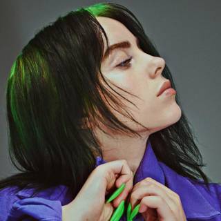 Billie Eilish purple wallpaper