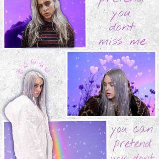 Billie Eilish purple wallpaper