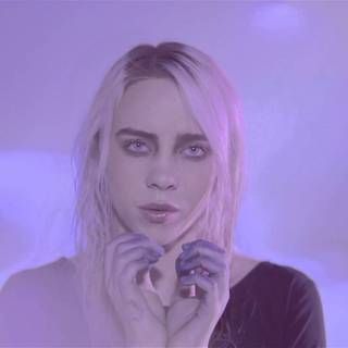 Billie Eilish purple wallpaper