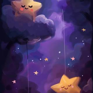 Kawaii stars wallpaper