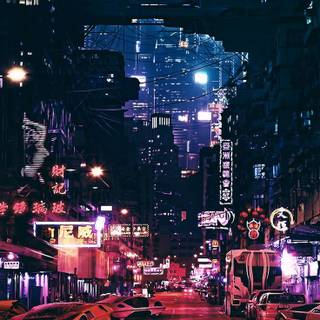 Aesthetic Cyberpunk phone wallpaper