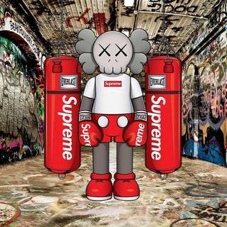 Bape X Kaws X Supreme desktop wallpaper