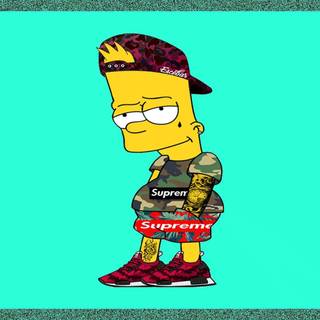 Desktop Bart Simpson Supreme wallpaper