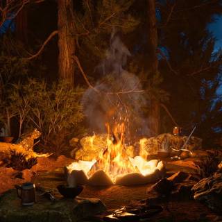 Night ambience desktop wallpaper