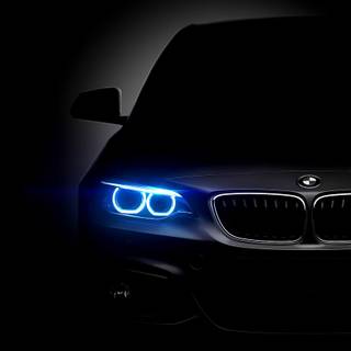 Black BMW headlights wallpaper