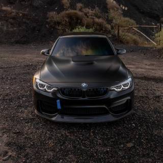 Black BMW headlights wallpaper