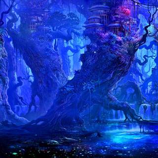 Magical and blue wallpaper