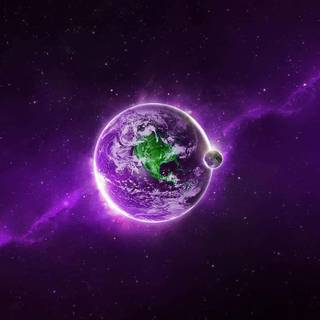 Purple Earth wallpaper