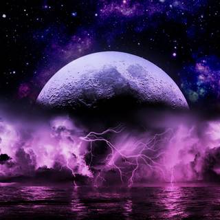 Purple Earth wallpaper