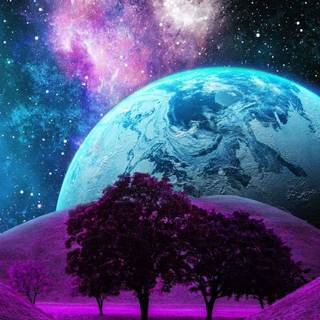 Purple Earth wallpaper