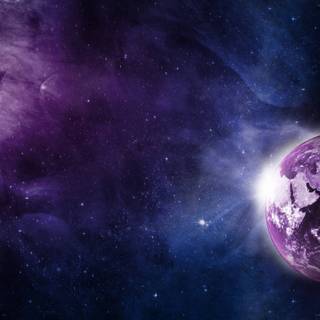 Purple Earth wallpaper