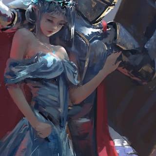 Knight and princess wallpaper