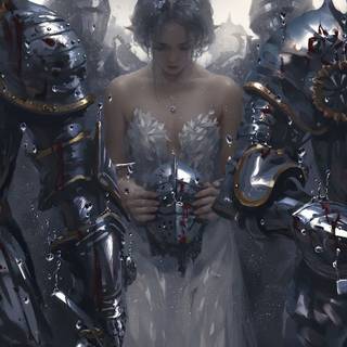 Knight and princess wallpaper