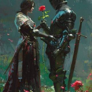 Knight and princess wallpaper