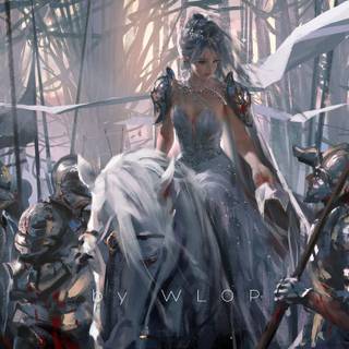 Knight and princess wallpaper