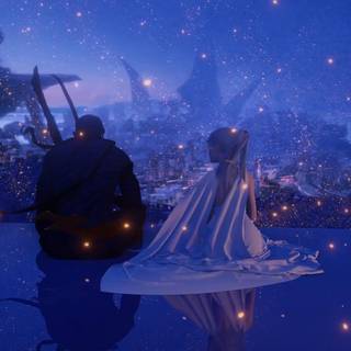 Knight and princess wallpaper