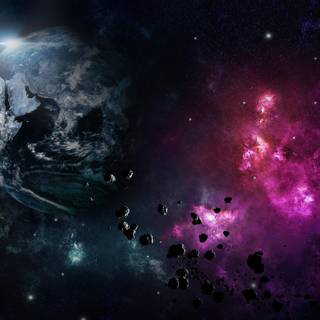 Purple Earth wallpaper