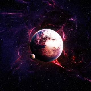 Purple Earth wallpaper