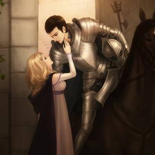 Knight and princess wallpaper