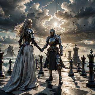 Knight and princess wallpaper