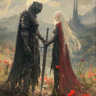 Knight and princess wallpaper