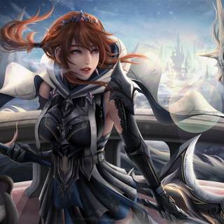 Knight and princess wallpaper