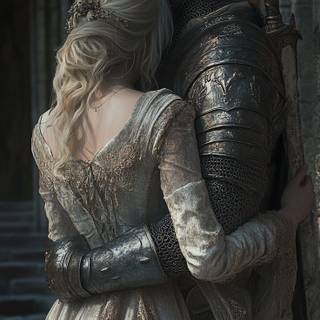 Knight and princess wallpaper