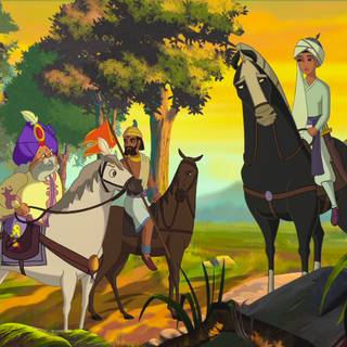 Knight and princess wallpaper