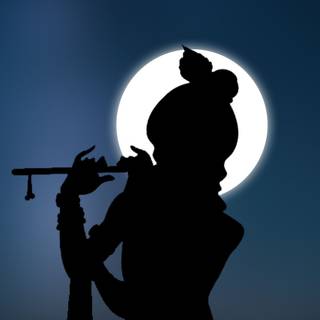 Black and white Krishna wallpaper