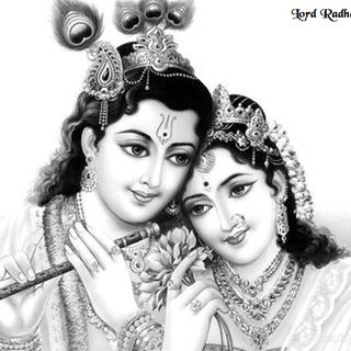 Black and white Krishna wallpaper