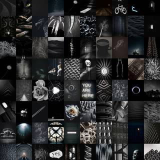 Black aesthetic collage wallpaper