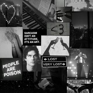 Black aesthetic collage wallpaper