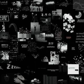 Black aesthetic collage wallpaper