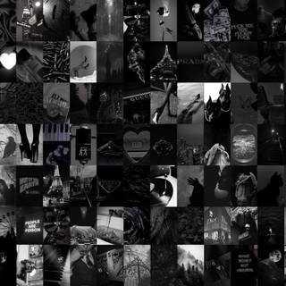 Black aesthetic collage wallpaper