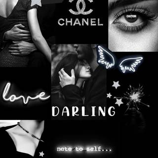 Black aesthetic collage wallpaper