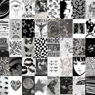 Black aesthetic collage wallpaper