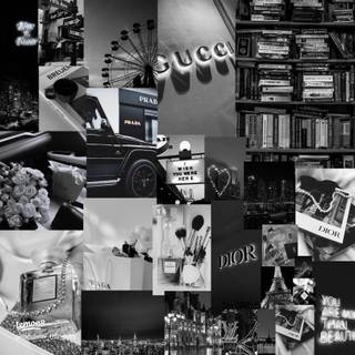 Black aesthetic collage wallpaper