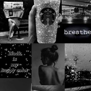 Black aesthetic collage wallpaper