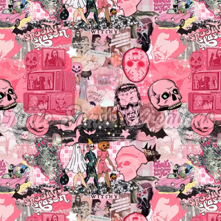 Aesthetic pink collage wallpaper