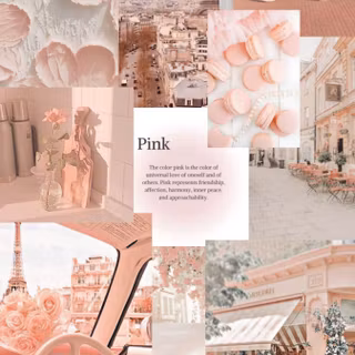 Aesthetic pink collage wallpaper
