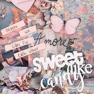 Aesthetic pink collage wallpaper