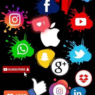 Social media apps wallpaper