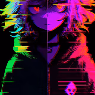 Anime aesthetic glitch male wallpaper