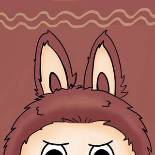 Red Labubu wallpaper