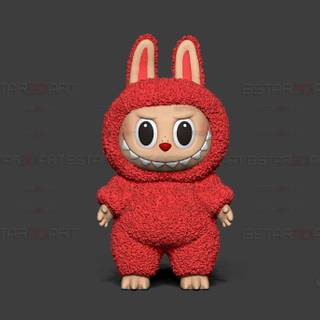 Red Labubu wallpaper